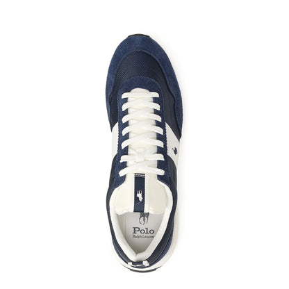 Polo Ralph Lauren Train 89 Suede and Oxford Trainer Navy / Deckwash White