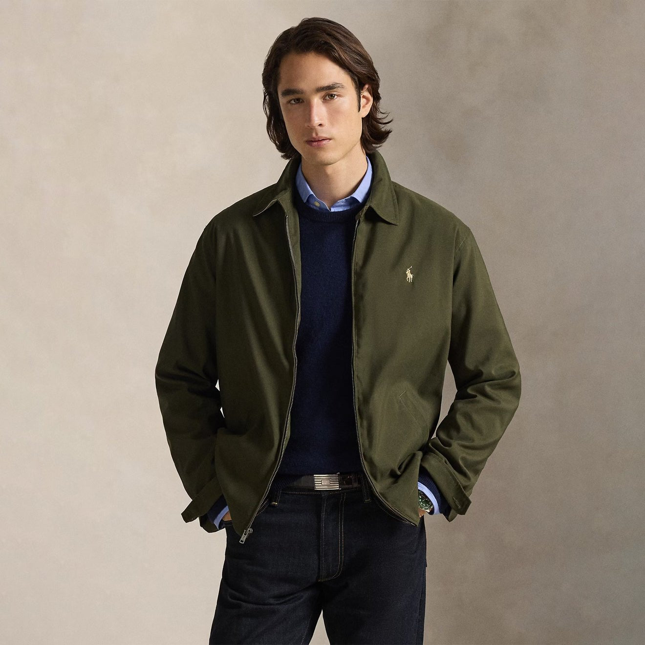 Polo Ralph Lauren Twill Bi-Swing Jacket Company Olive – The