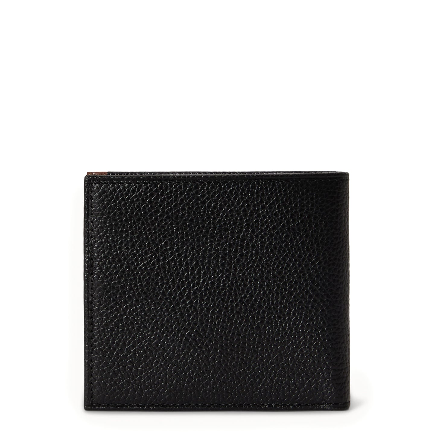 Polo Ralph Lauren Two-Tone Leather Billfold Wallet Black / Saddle