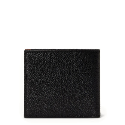 Polo Ralph Lauren Two-Tone Leather Billfold Wallet Black / Saddle