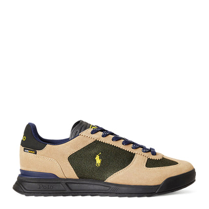 Polo Ralph Lauren Varick Suede Paneled Sneaker Estate Olive Multi