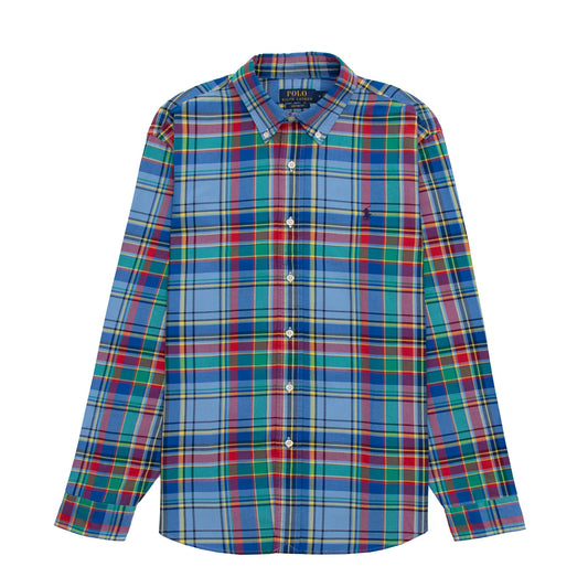 Polo Ralph Lauren Oxford Check Shirt Blue / Red Multi - The Sporting Lodge