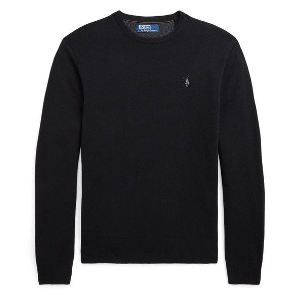 Polo Ralph Lauren Wool Crew Neck Knit Polo Black – The Sporting Lodge