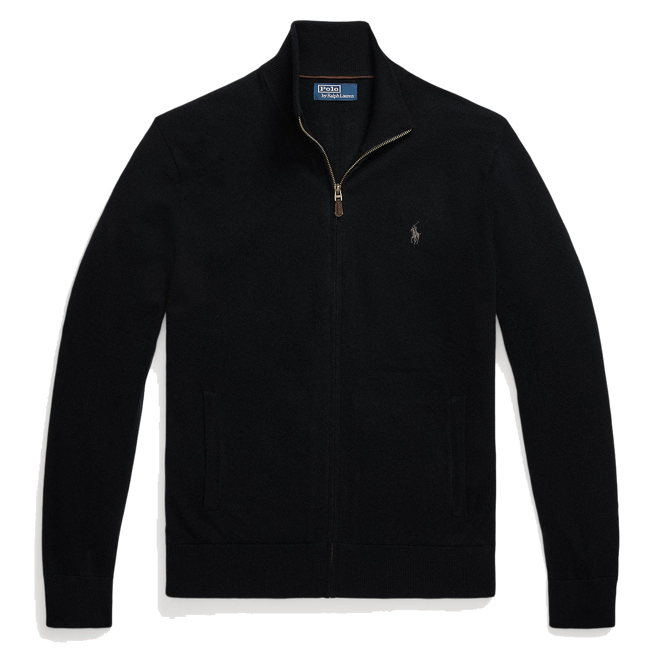 Polo Ralph Lauren Full Zip Knit Sweater Cable-Knit Cotton Full-Zip