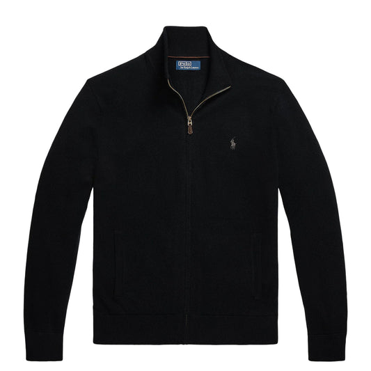 Polo Ralph Lauren Wool Full-Zip Jumper Polo Black