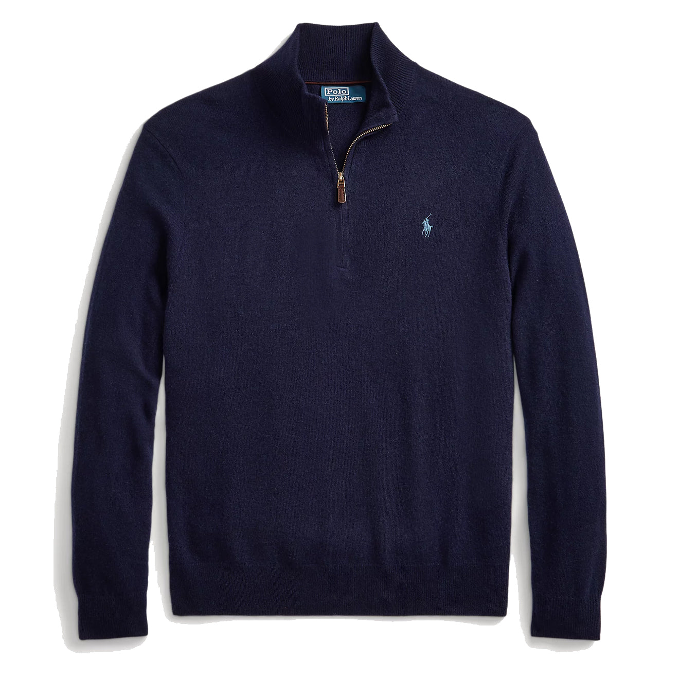 Polo Ralph Lauren Wool Half Zip Pullover Hunter Navy - The Sporting Lodge