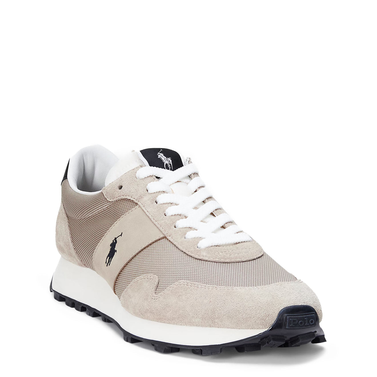 Polo Sport PRL Trail 125 Suede-Panelled Trainer Milkshake / Black - The Sporting Lodge