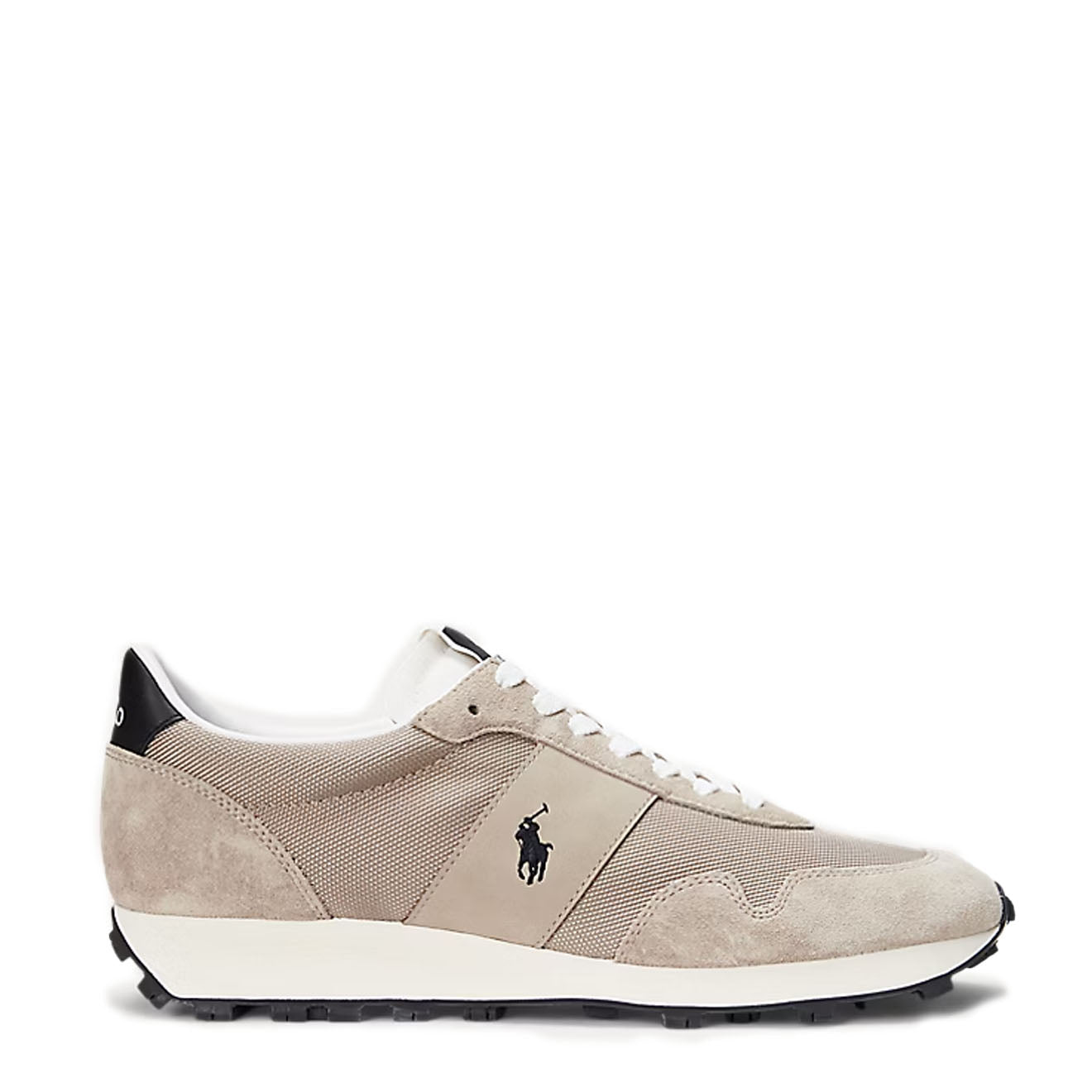 Polo Sport PRL Trail 125 Suede-Panelled Trainer Milkshake / Black - The Sporting Lodge