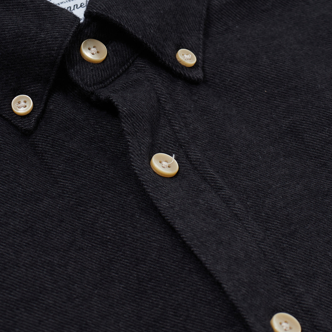 Portuguese Flannel Button Down Teca Shirt Dark Grey-3