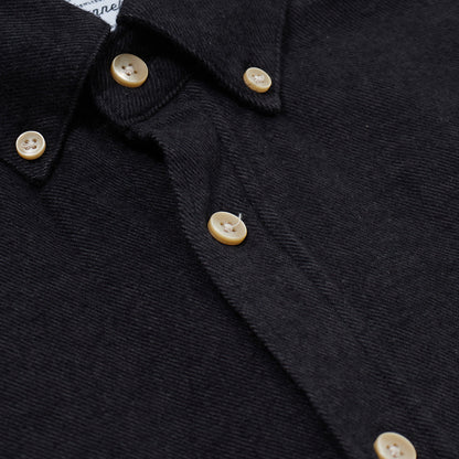 Portuguese Flannel Button Down Teca Shirt Dark Grey-3