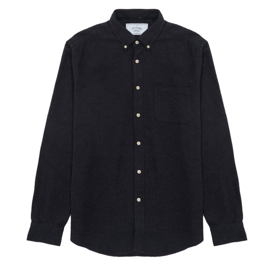 Portuguese Flannel Button Down Teca Shirt Dark Grey