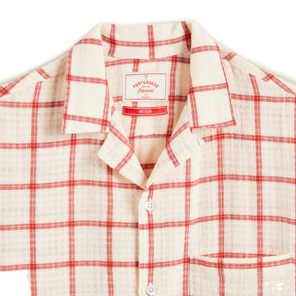 Portuguese Flannel Alvor S/S shirt Red / White