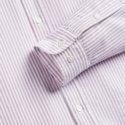 Portuguese Flannel Belavista Stripe L/S Shirt Bordeaux