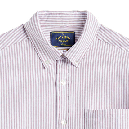 Portuguese Flannel Belavista Stripe L/S Shirt Bordeaux
