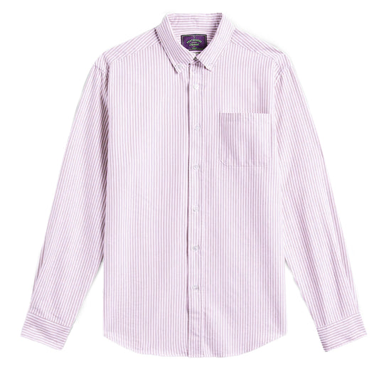 Portuguese Flannel Belavista Stripe L/S Shirt Bordeaux
