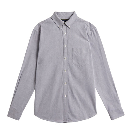 Portuguese Flannel Brushed Oxford Shirt Black