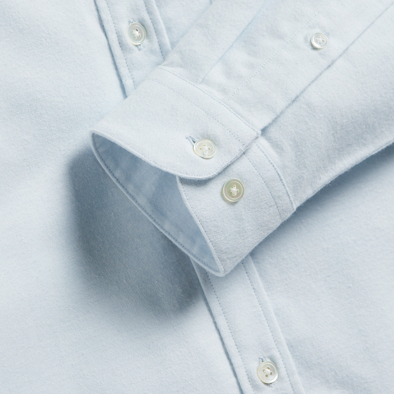 Portuguese Flannel Brushed Oxford Shirt Light Blue - The Sporting Lodge