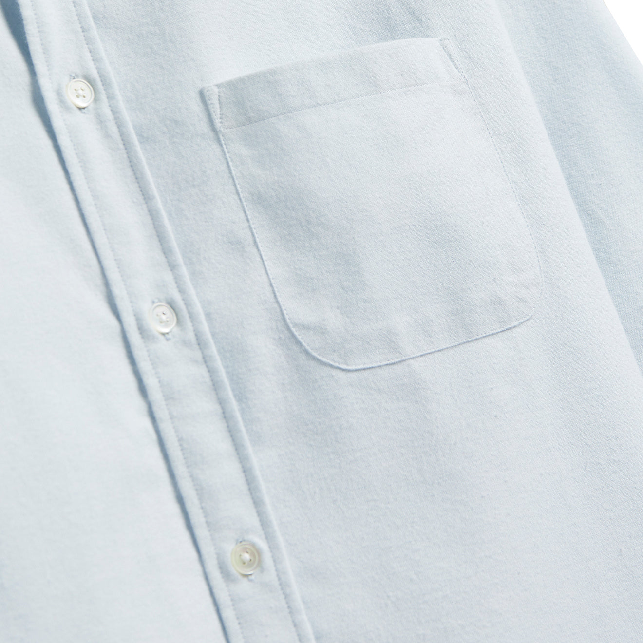 Portuguese Flannel Brushed Oxford Shirt Light Blue - The Sporting Lodge