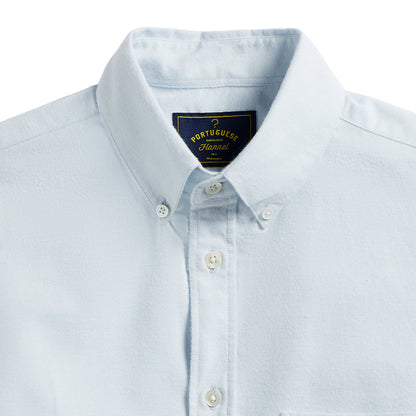Portuguese Flannel Brushed Oxford Shirt Light Blue - The Sporting Lodge