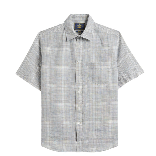 Portuguese Flannel Gem Linen S/S Shirt Grey