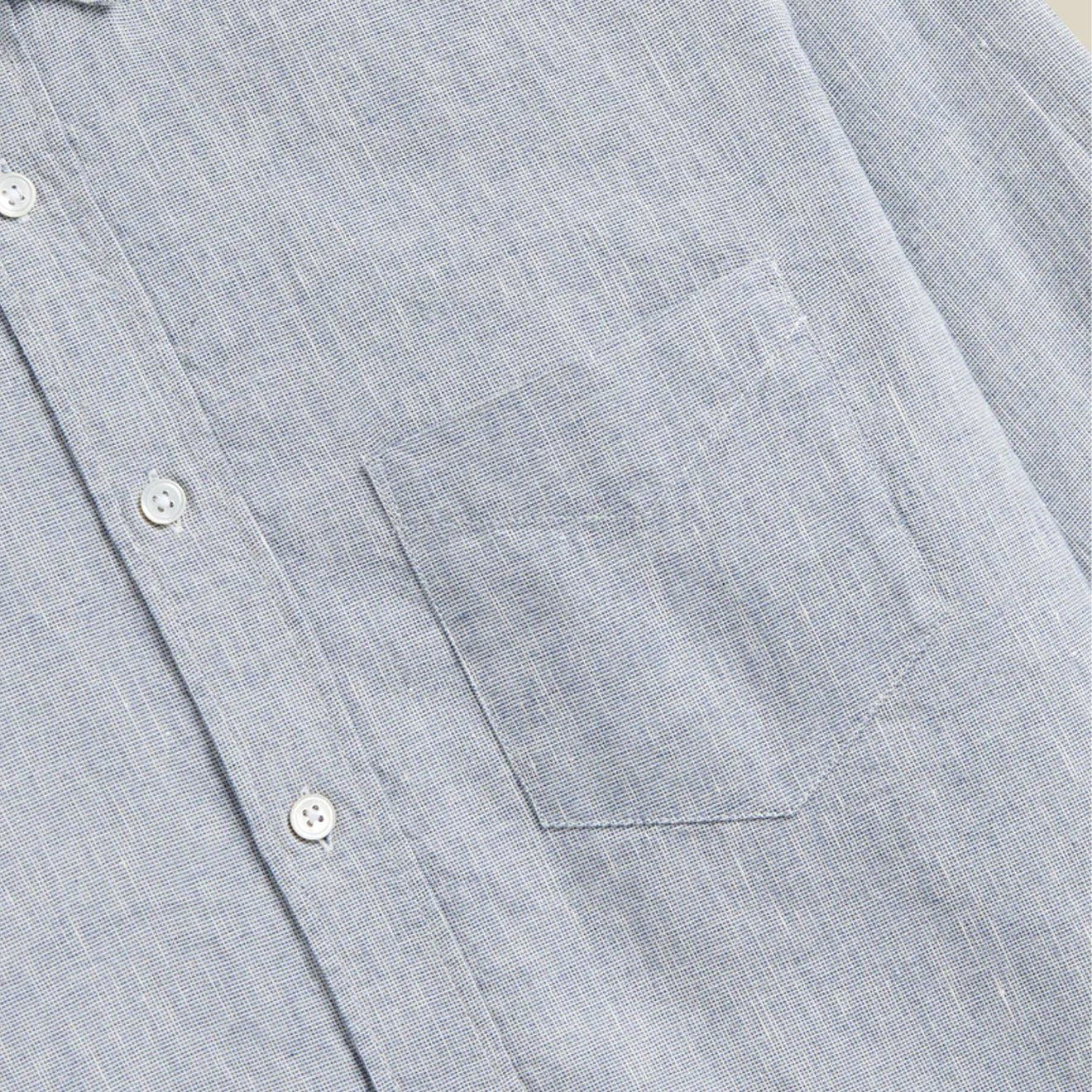 Portuguese Flannel Granular L/S Shirt Blue