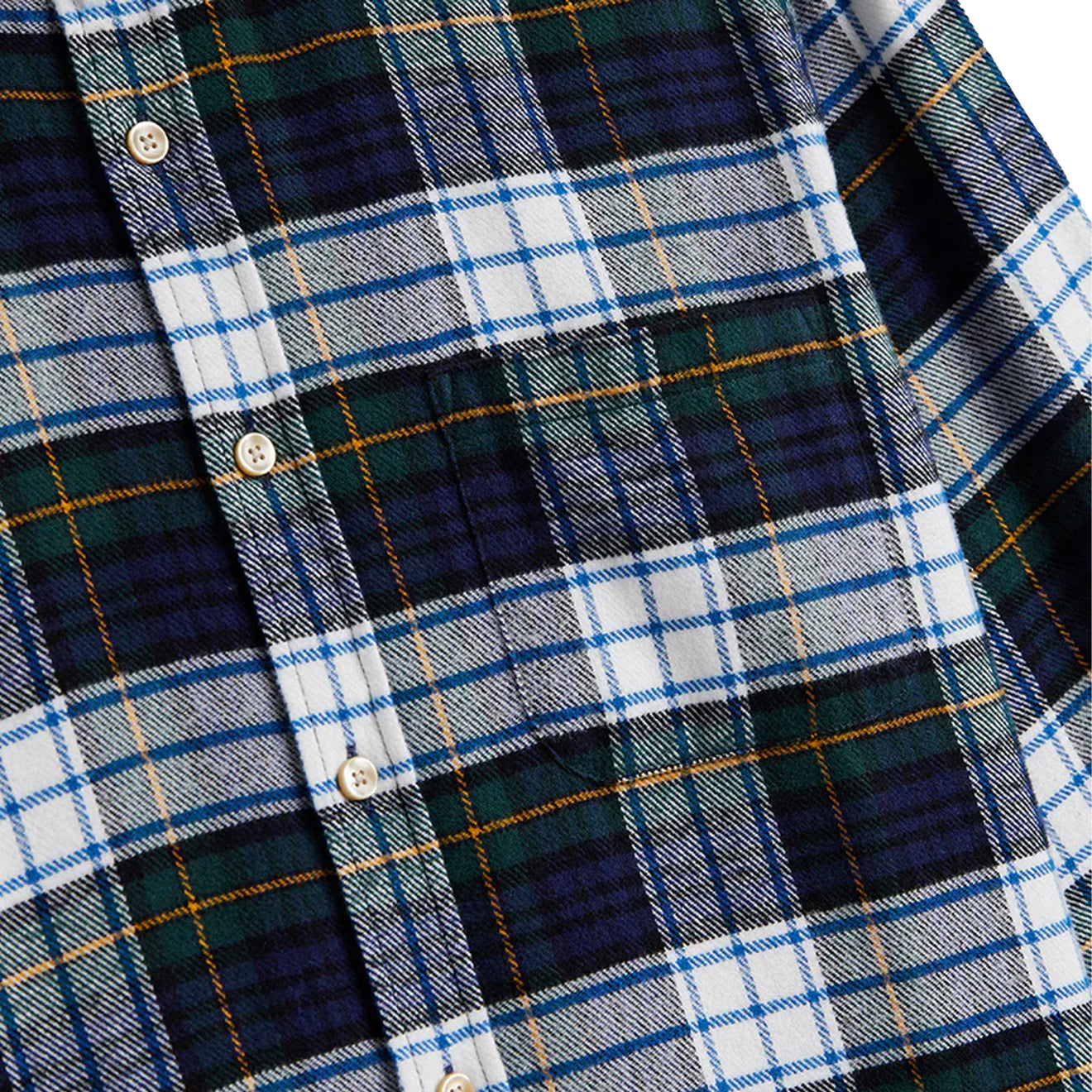 Portuguese Flannel Marao Button Down Green / Blue