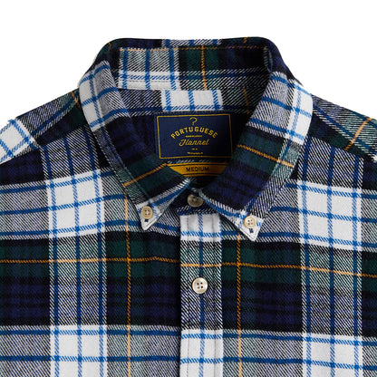 Portuguese Flannel Marao Button Down Green / Blue