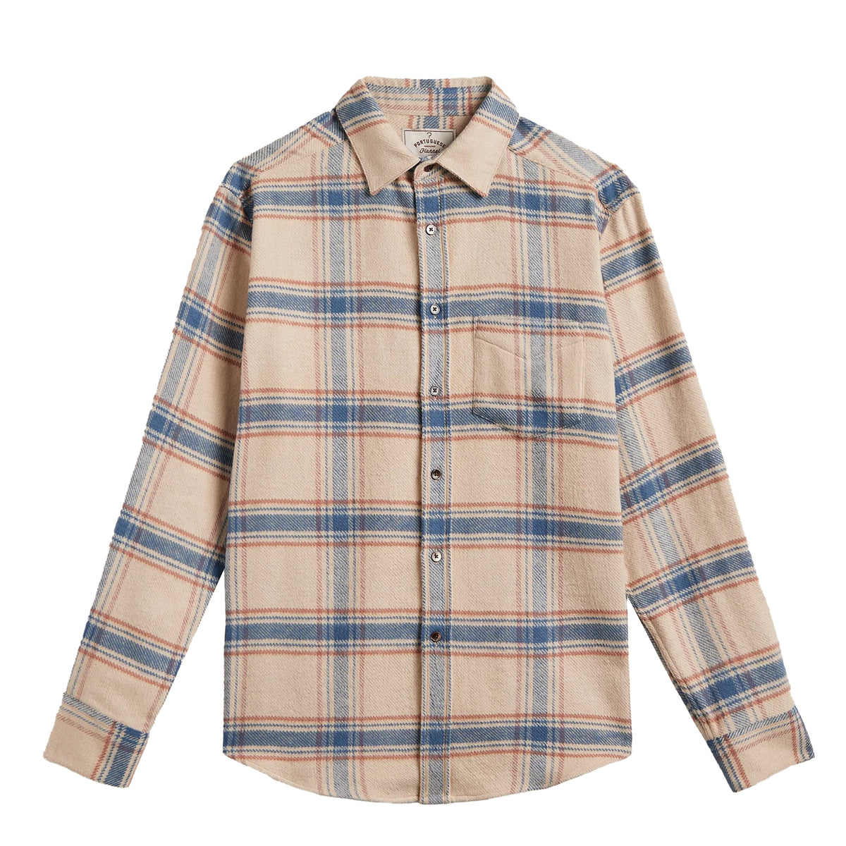 Portuguese Flannel Serena Shirt Cream / Blue