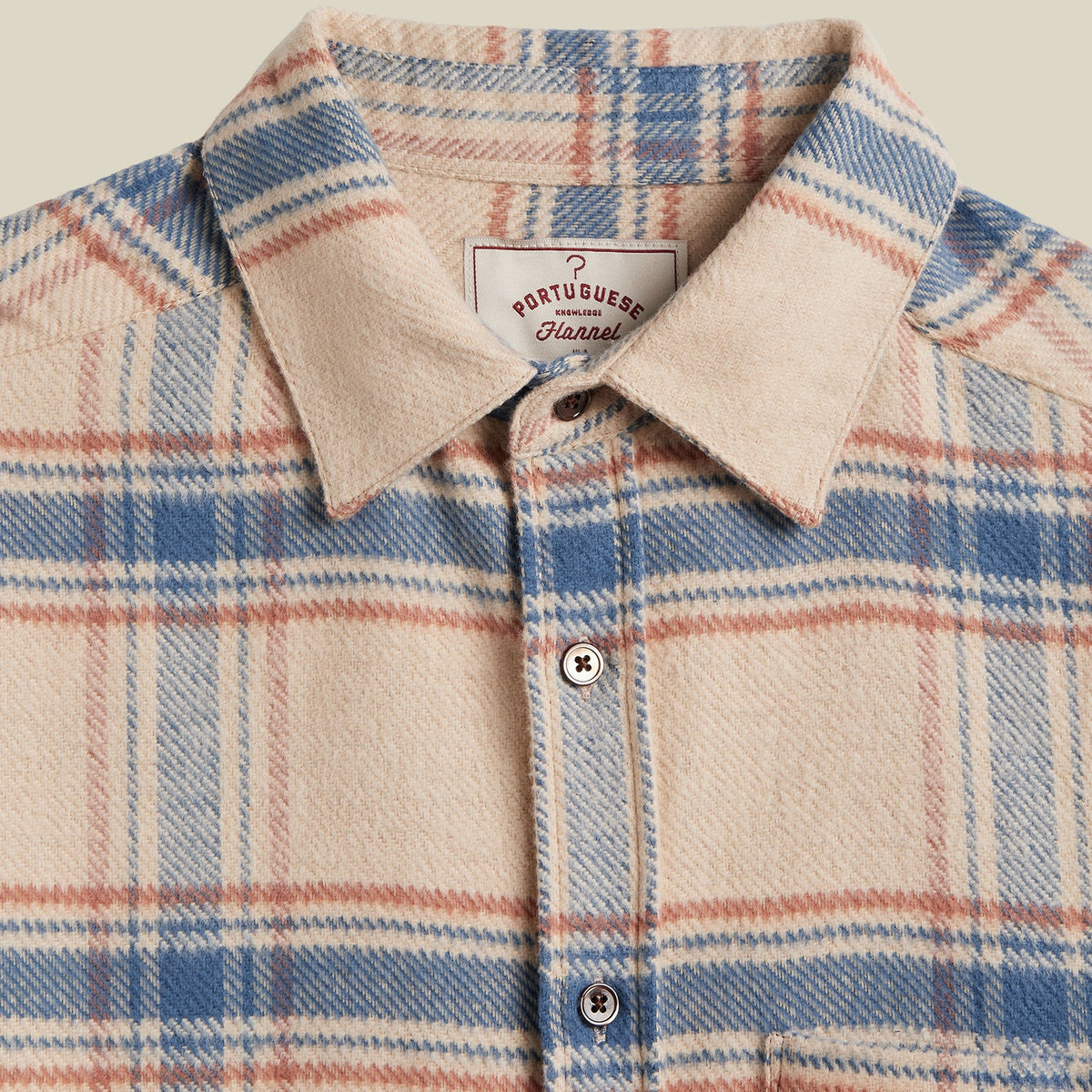 Portuguese Flannel Serena Shirt Cream / Blue