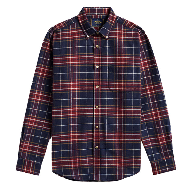 Portuguese Blue Merino Wool Flannel Shirt