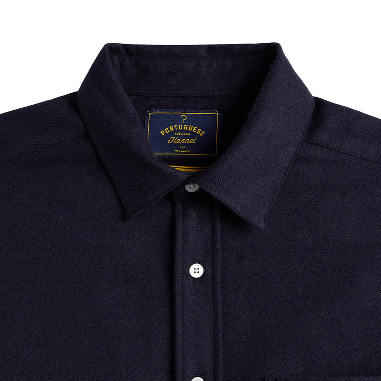 Portuguese Flannel Teca 2.0 Button Down Shirt Navy