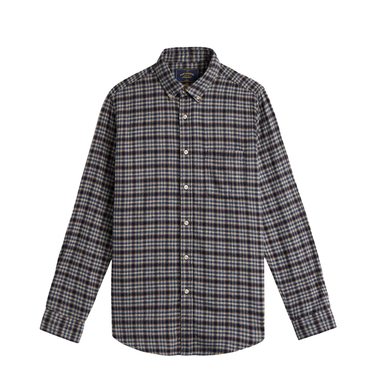 Portuguese Flannel Vouga Button Down Shirt Blue