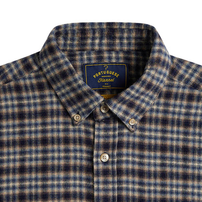 Portuguese Flannel Vouga Button Down Shirt Blue
