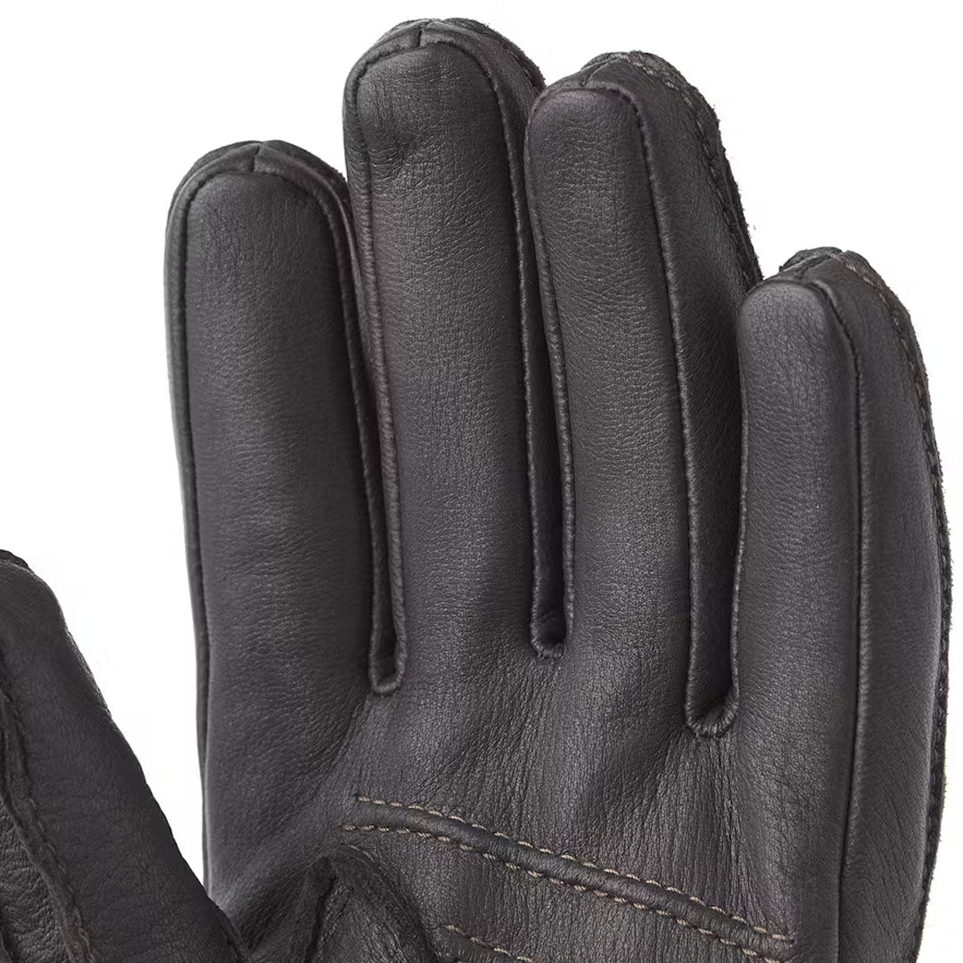 Hestra Deerskin Primaloft Rib Glove Dark brown - The Sporting Lodge