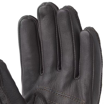 Hestra Deerskin Primaloft Rib Glove Dark brown - The Sporting Lodge