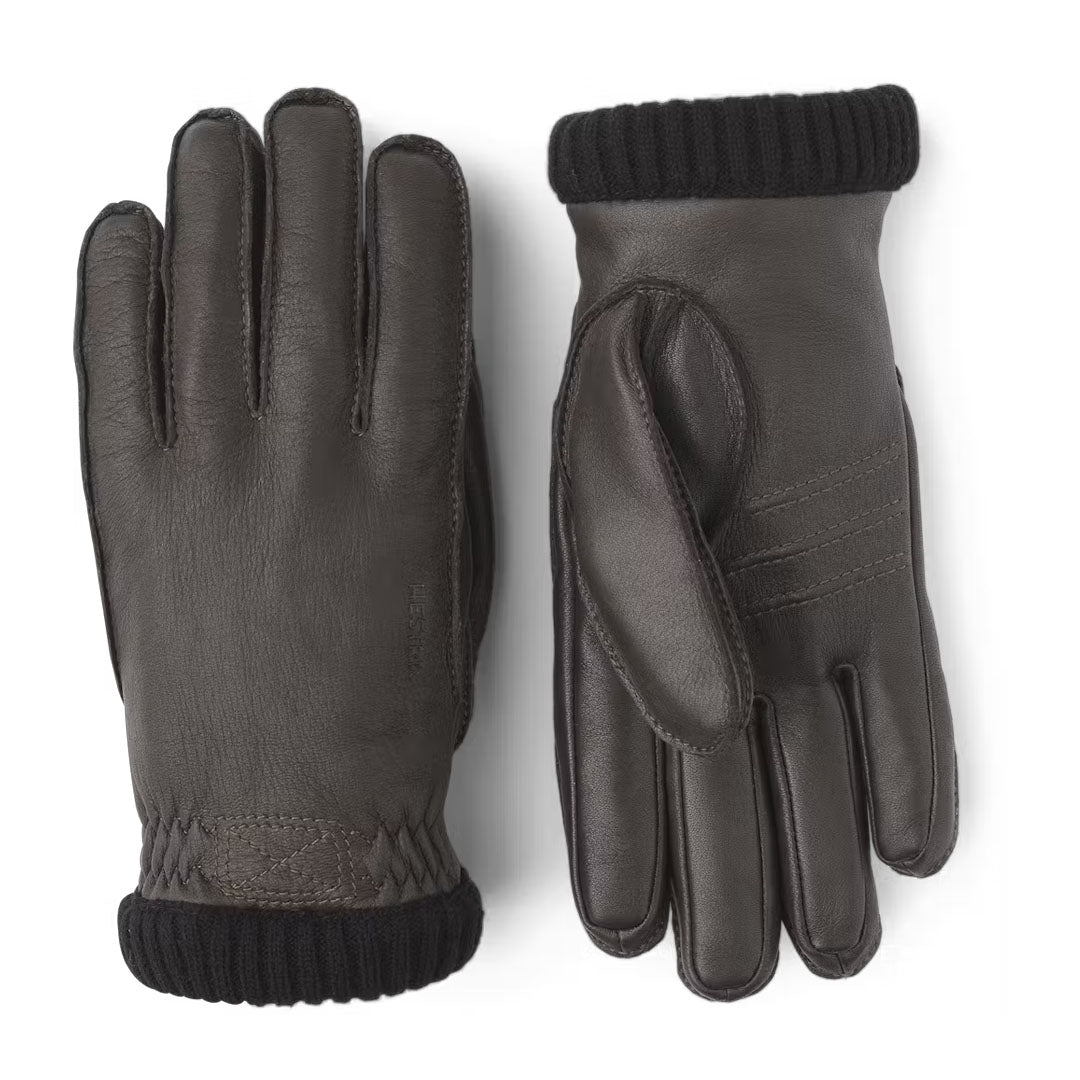 Hestra Deerskin Primaloft Rib Glove Dark brown - The Sporting Lodge