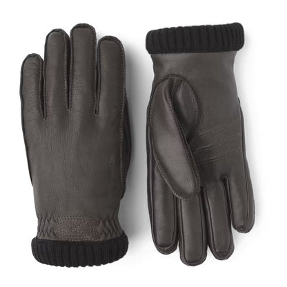 Hestra Deerskin Primaloft Rib Glove Dark brown - The Sporting Lodge
