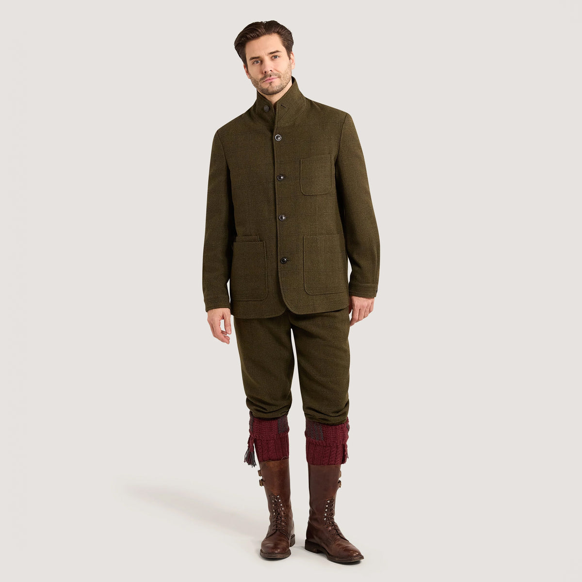 Purdey 2 Pleat Tweed Breeks With Storm Cuff Fredrick Box Check
