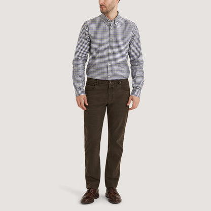 Purdey Button Down Collar With Chest Pocket Shirt Forest Green - The Sporting Lodge