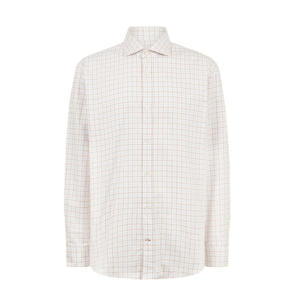 Purdey Cut Away Collar Tattersall Shirt Sky Blue - The Sporting Lodge