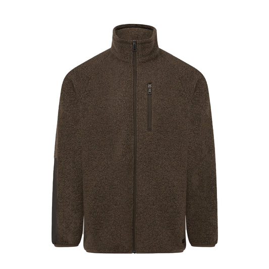 Purdey Merino Purdey Fleece Jacket Walnut - The Sporting Lodge