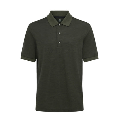 Purdey Merino Tech Pique Polo Loden - The Sporting Lodge