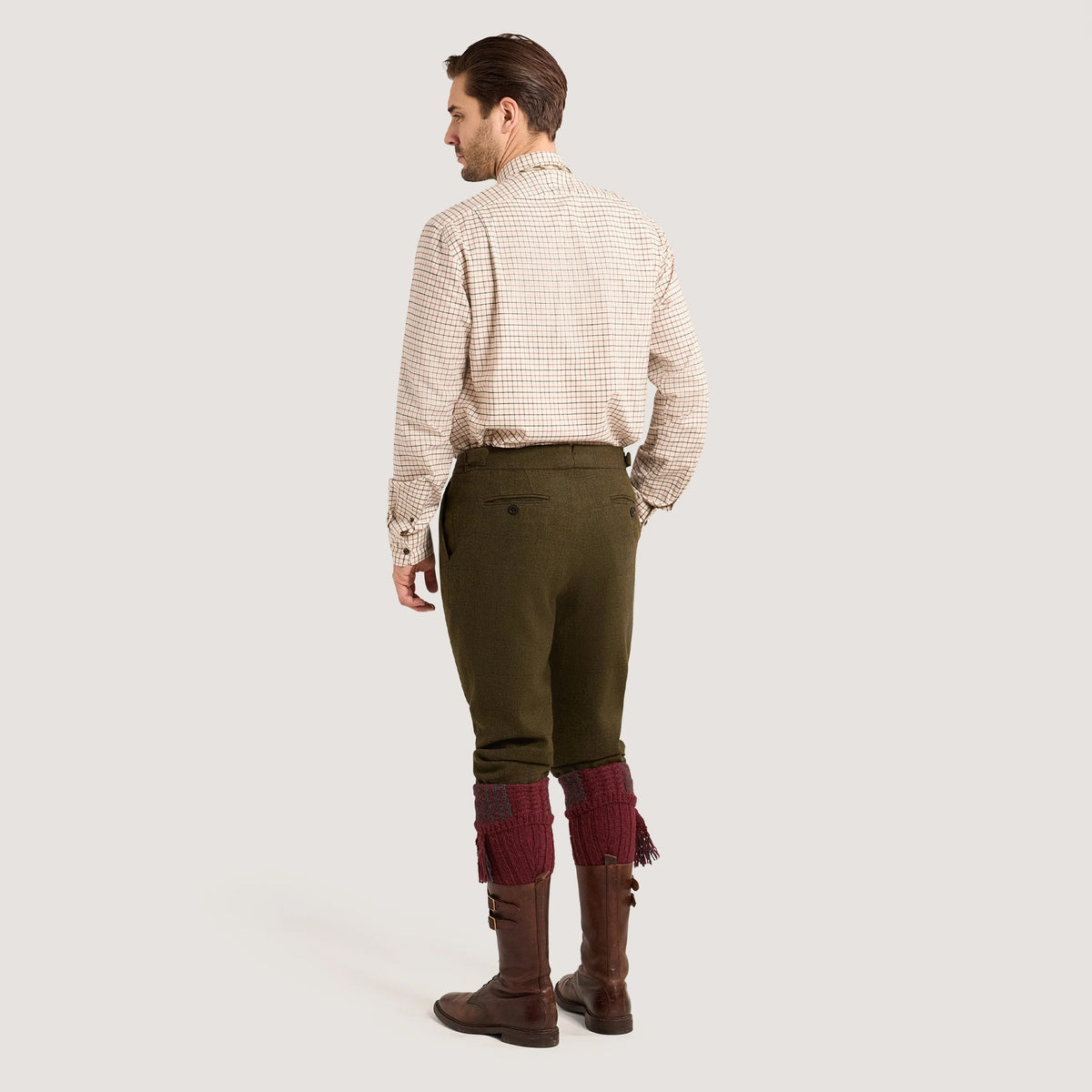 Purdey Shooting Tattersall Shirt Hazelnut