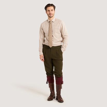Purdey Shooting Tattersall Shirt Hazelnut