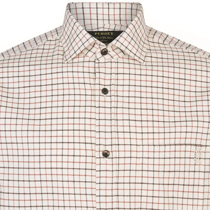 Purdey Shooting Tattersall Shirt Hazelnut
