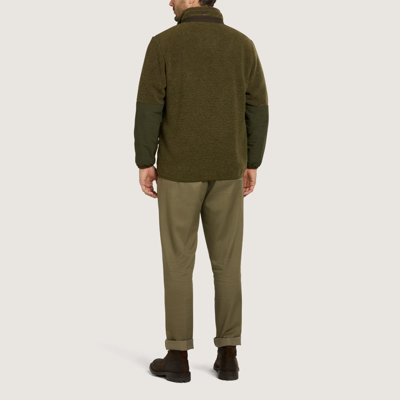 Purdey Unisex Merino Purdey 1/2 Zip Fleece Lichen - The Sporting Lodge