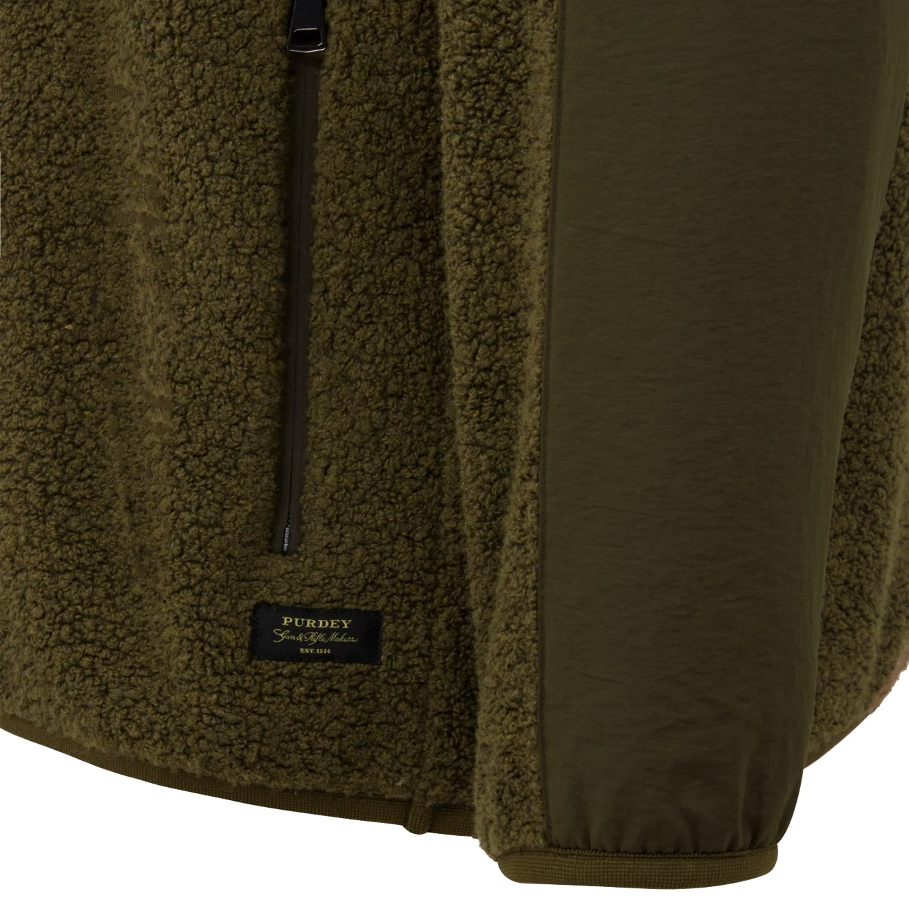 Purdey Unisex Merino Purdey 1/2 Zip Fleece Lichen - The Sporting Lodge