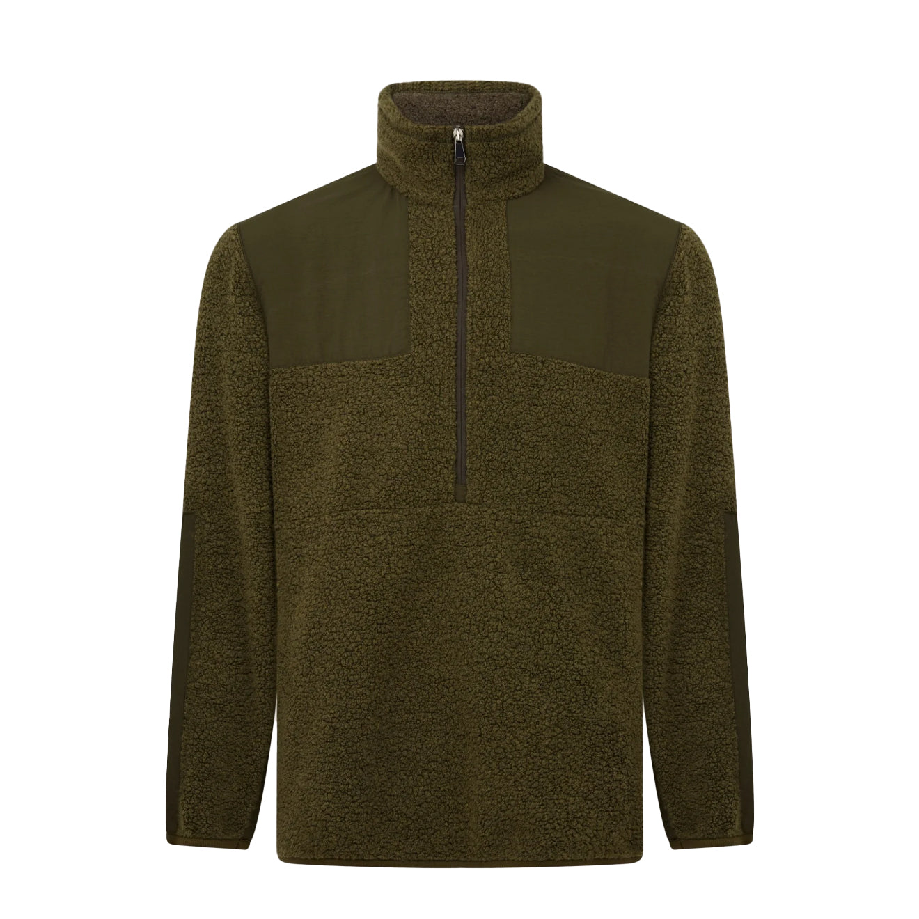 Purdey Unisex Merino Purdey 1/2 Zip Fleece Lichen - The Sporting Lodge