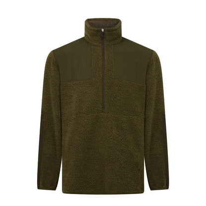 Purdey Unisex Merino Purdey 1/2 Zip Fleece Lichen - The Sporting Lodge