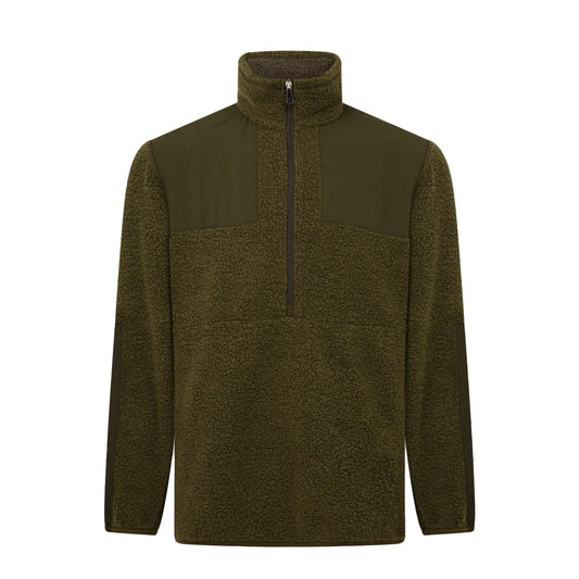 Purdey Unisex Merino Purdey 1/2 Zip Fleece Lichen - The Sporting Lodge